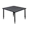 Kee Square Square Classroom Tables, 30 W, 30 L, 23-34 H, Wood, Metal, Gray TB3030GYAPBK - alternate 3